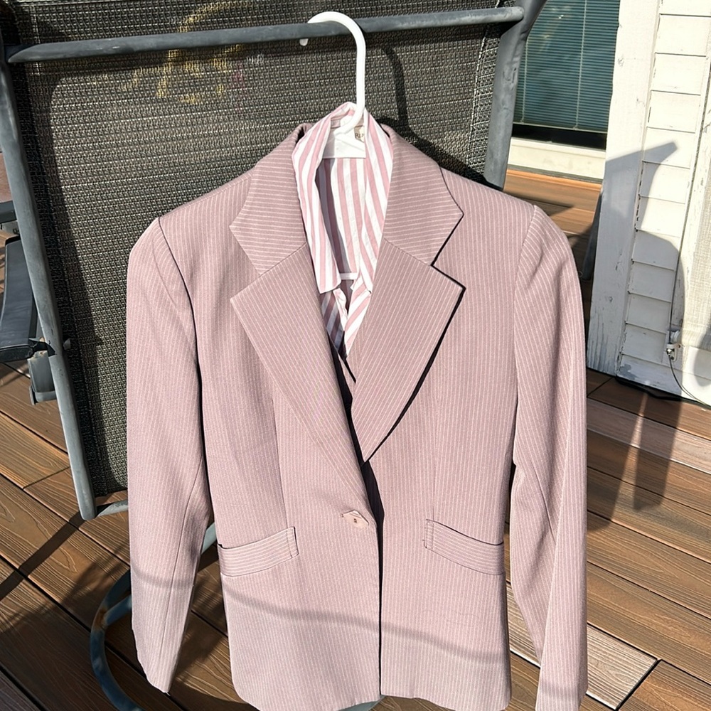 Vintage wool light purple suit top